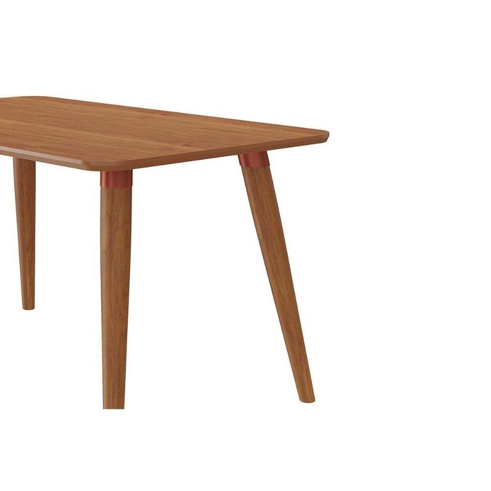 Conjunto: Mesa De Cozinha Adele Tampo Madeirado 130x80cm E 4 Cadeiras Fernanda Carvalho-cinamomo - Linho Bege - Cimol - 10