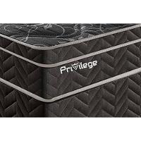 Cama Box Casal: Colchão Molas Masterpocket Ensacadas Paropas Privilege + Base Crc Suede Black (138x188)