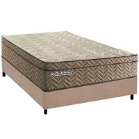 Cama Box Casal: Colchão Molas Masterpocket Ensacadas Paropas Safira Uniface + Base Crc Suede Clean (138x188) - 1