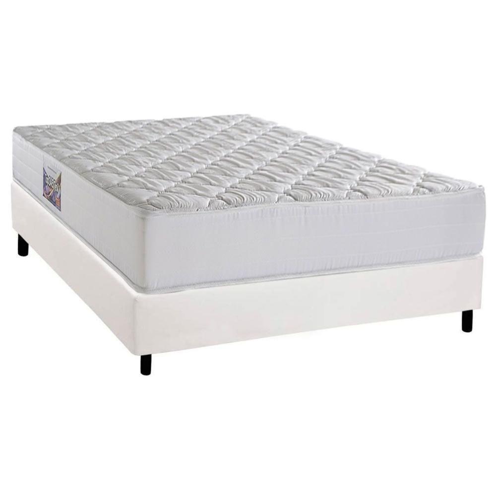 Cama Box Casal: Colchão Espuma D45 Herval New Top + Base Crc Corano White (138x188) - 1