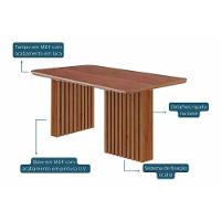 Conjunto: Mesa De Cozinha Ester Tampo Madeirado 180x90cm E 6 Cadeiras Fernanda Cinamomo - Carvalho-linho Bege - Cimol - 5