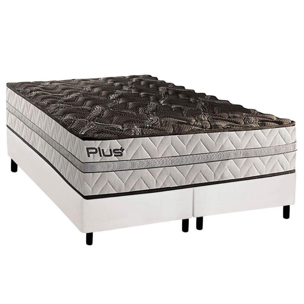 Cama Box Queen: Colchão Espuma D33 Paropas Pasquale Plus + Base Crc Corano White (158x198) - 1