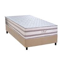 Cama Box Solteiro: Colchão Molas Masterpocket Ensacadas Paropas Soul + Base Crc Suede Clean (88x188) - 1