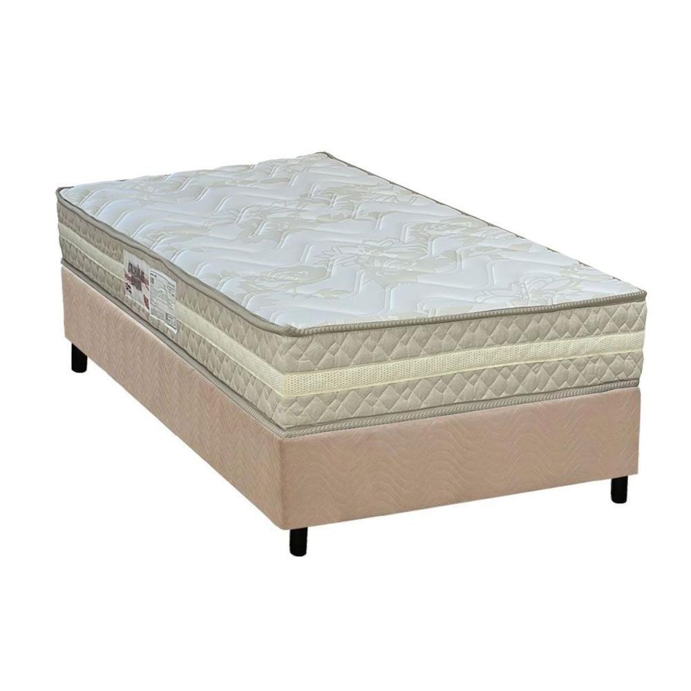 Conjunto Box Solteiro: Colchão Espuma Paropas Ag65 Master Clean + Base Crc Suede Clean (88x188) - 1