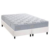 Cama Box Queen: Colchão Molas Ensacadas Herval Premium + Base Crc Corano White (158x198) - 1