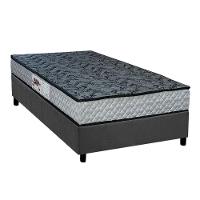 Conjunto Box Solteiro: Colchão Espuma Paropas D23 Ag65 Royalle Rustico + Base Crc Suede Gray (88x188) - 1