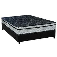 Conjunto Box Casal: Colchão Espuma Paropas D28 Conforto Firme + Base Crc Suede Black (138x188) - 1