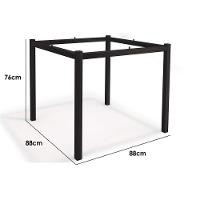 Conjunto: Mesa Sala Jantar Reno C- Tampo De Madeira 90cm E 4 Cadeiras Amsterdã Preto Fosco-capuccino - Kappesberg - 3