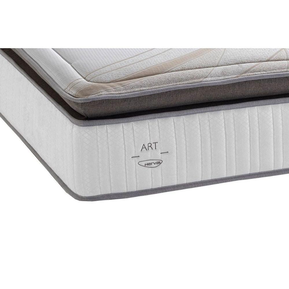 Cama Box Baú King: Colchão Molas Ensacadas Herval C1725 + Base Crc Linhão White (193x203) - 3