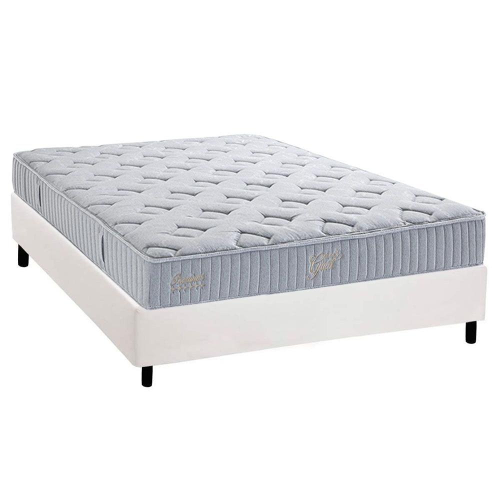 Cama Box Casal: Colchão Molas Ensacadas Herval Premium + Base Crc Corano White (138x188) - 1