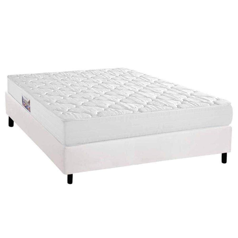Cama Box Casal: Colchão Espuma D45 Herval Top + Base Crc Corano White (138x188) - 1