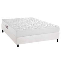 Cama Box Casal: Colchão Espuma D45 Herval Top + Base Crc Corano White (138x188) - 1