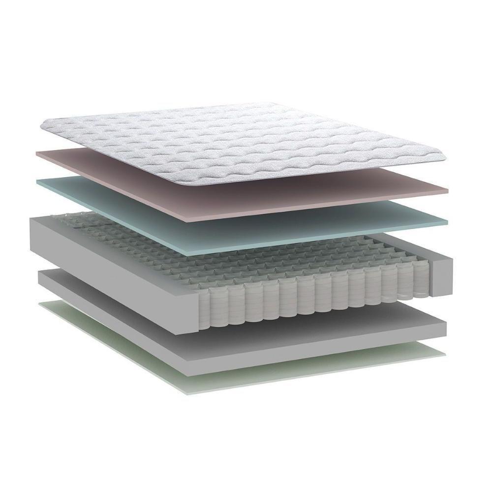 Cama Box Queen: Colchão Molas Ensacadas Herval Bumpcore + Base Crc Suede Gray (158x198) - 9