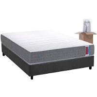 Conjunto Box Casal: Colchão Espuma Herval D28 Singlecore + Base Crc Suede Gray (138x188) - 1