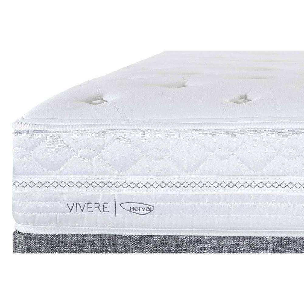 Cama Box King: Colchão Molas Ensacadas Herval C1782 + Base Crc Corano White (193x203) - 7