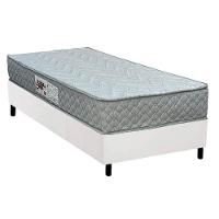 Cama Box Solteiro: Colchão Espuma D45 Paropas Pasquale Gray + Base Crc Corano White (88x188) - 1