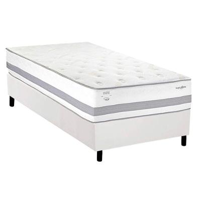 Cama Box Solteiro: Colchão Molas Ensacadas Herval C1741 + Base Crc Corano White (88x188)