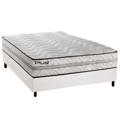 Cama Box Casal: Colchão Espuma D33 Paropas Pasquale Plus + Base Crc Corano White (138x188)
