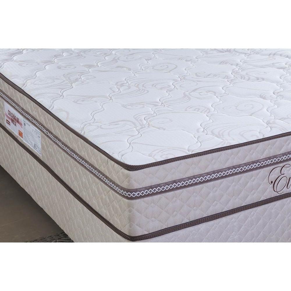 Cama Box Solteiro: Colchão Molas Ensacadas Paropas Evidence + Base Crc Suede Clean (88x188) - 3