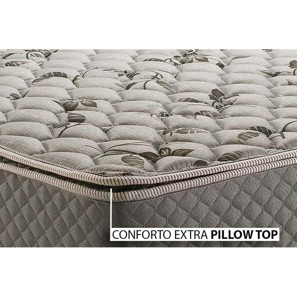 Cama Box Baú Queen: Colchão Anatômico Herval Ag65 Fort Black + Base Crc Suede Gray (158x198) - 6