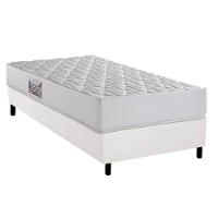 Cama Box Solteiro: Colchão Espuma D45 Herval New Top + Base Crc Corano White (88x188) - 1