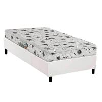 Conjunto Box Solteiro: Colchão Espuma Herval D23 Sonum Liso + Base Crc Corano White (88x188) - 1
