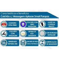 Cama Box Queen: Colchão Magnético Paropas C- Vibro Massagem Aplause Smart Brown + Base Crc Suede Brown (158x198) - 2