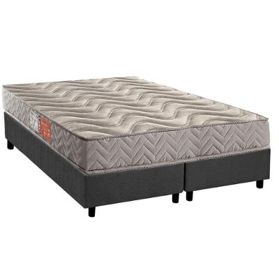 Conjunto Box Queen: Colchão Espuma Paropas Pasquale Gray + Base Crc Suede Gray (158x198)