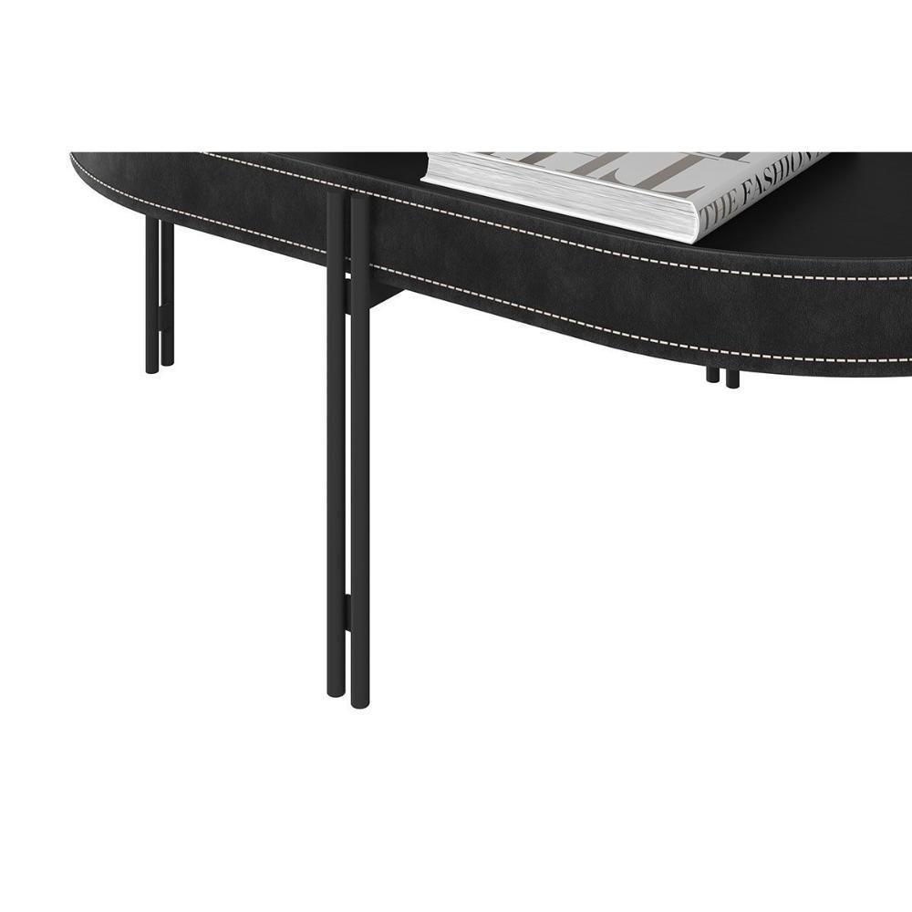 Mesa Lateral P- Sala Monaco Organico Pés Metalico 93x57cm Nature-tauari Fosco - Linea Brasil - 3