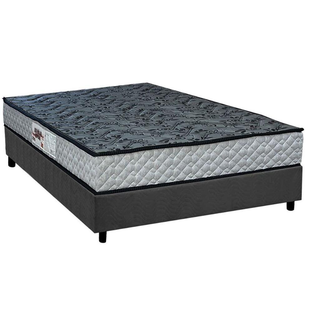 Conjunto Box Casal: Colchão Espuma Paropas D23 Ag65 Royalle Rustico + Base Crc Suede Gray (138x188) - 1