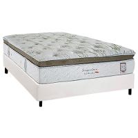 Cama Box Casal: Colchão Molas Ensacadas Herval Imperatore Eco Bamboo + Base Crc Corano White (138x188) - 1