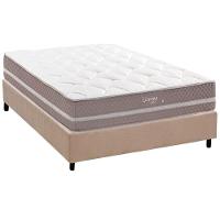 Conjunto Box Casal: Colchão Molas Herval Maxspring Livorno + Base Crc Suede Clean (138x188) - 1