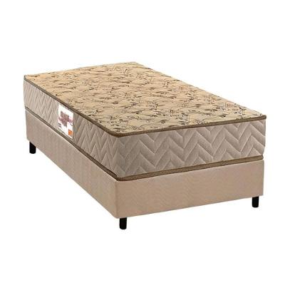 Conjunto Box Solteiro: Colchão Espuma Paropas D28 Ag65 Royalle Clean + Base Crc Suede Clean (88x188)
