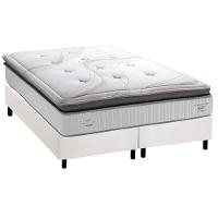 Cama Box King: Colchão Molas Ensacadas Herval C1725 + Base Crc Corano White (193x203) - 1