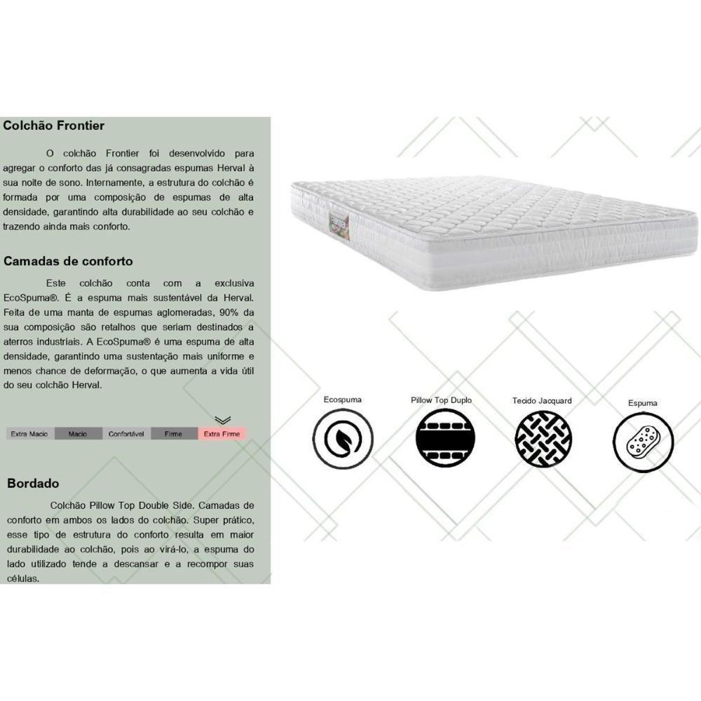 Conjunto Box Solteiro: Colchão Espuma Herval Ag65 Frontier + Base Crc Corano White (88x188) - 8