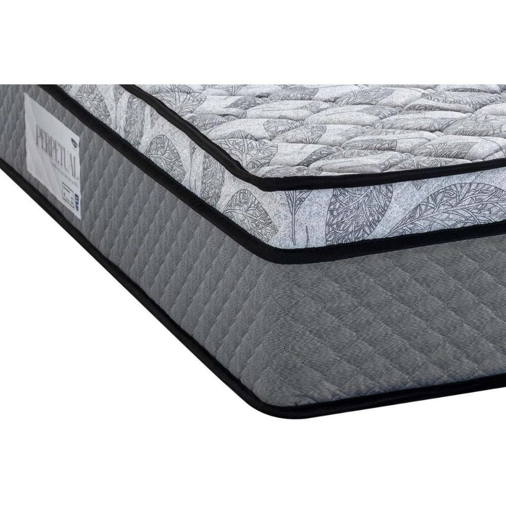 Cama Box Casal: Colchão Ortopédico Herval D60 - Ag65 Perpetual + Base Crc Suede Gray (138x188) - 4
