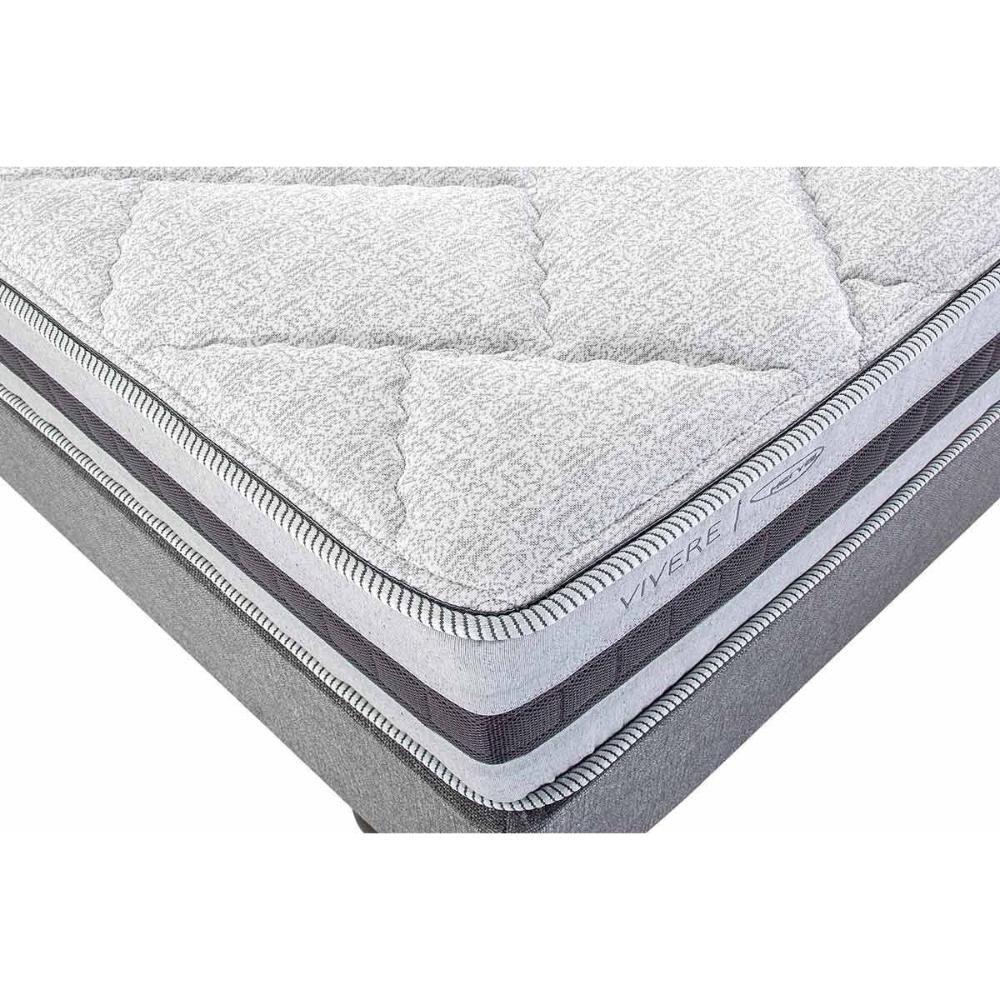 Cama Box King: Colchão Molas Ensacadas Herval Maxspring C1742 + Base Crc Suede Gray (193x203) - 2