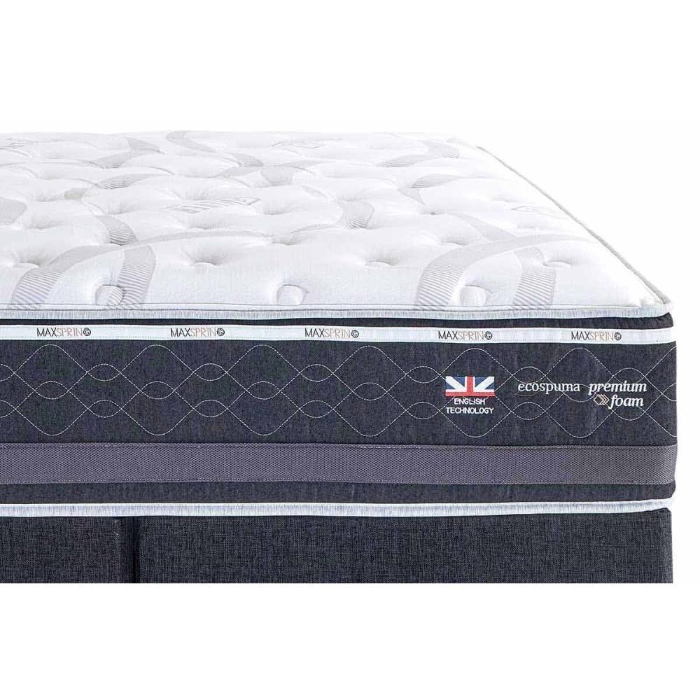 Conjunto Box Baú Casal: Colchão Molas Herval Maxspring C1783 + Base Crc Suede Gray (138x188) - 6