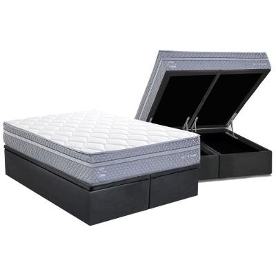 Conjunto Box Baú King: Colchão Molas Herval Maxspring C1780 + Base Crc Suede Gray (193x203)