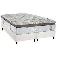 Cama Box Queen: Colchão Molas Ensacadas Herval Imperatore Eco Bamboo + Base Crc Corano White (158x198) - 1