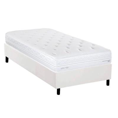 Cama Box Solteiro: Colchão Molas Ensacadas Herval C1782 + Base Crc Corano White (88x188)