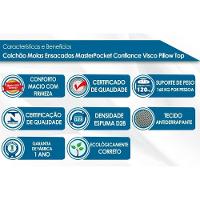 Colchão Solteirão Molas Masterpocket Ensacadas Cripton Visco Gel Pillow Top (96x203x32) - D Angelis Anjos - 5