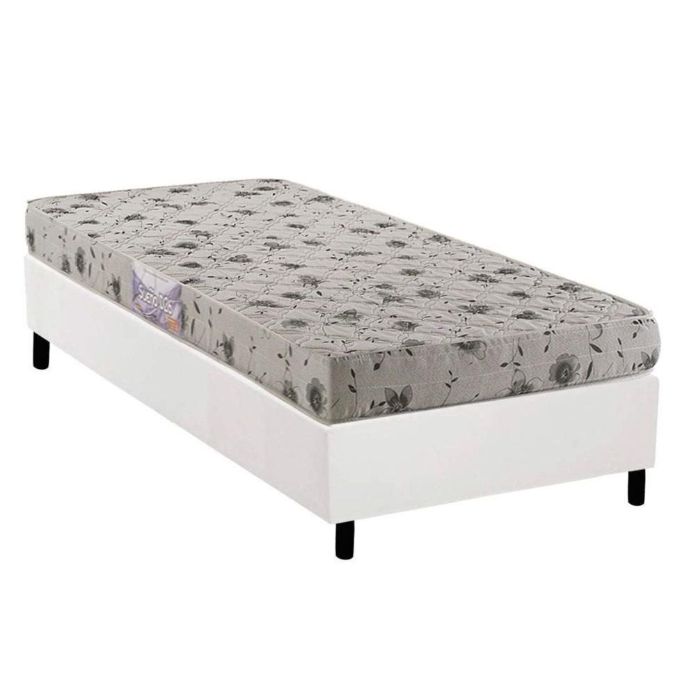 Conjunto Box Solteiro: Colchão Espuma Herval D26 Sueño Liso + Base Crc Corano White (88x188) - 1