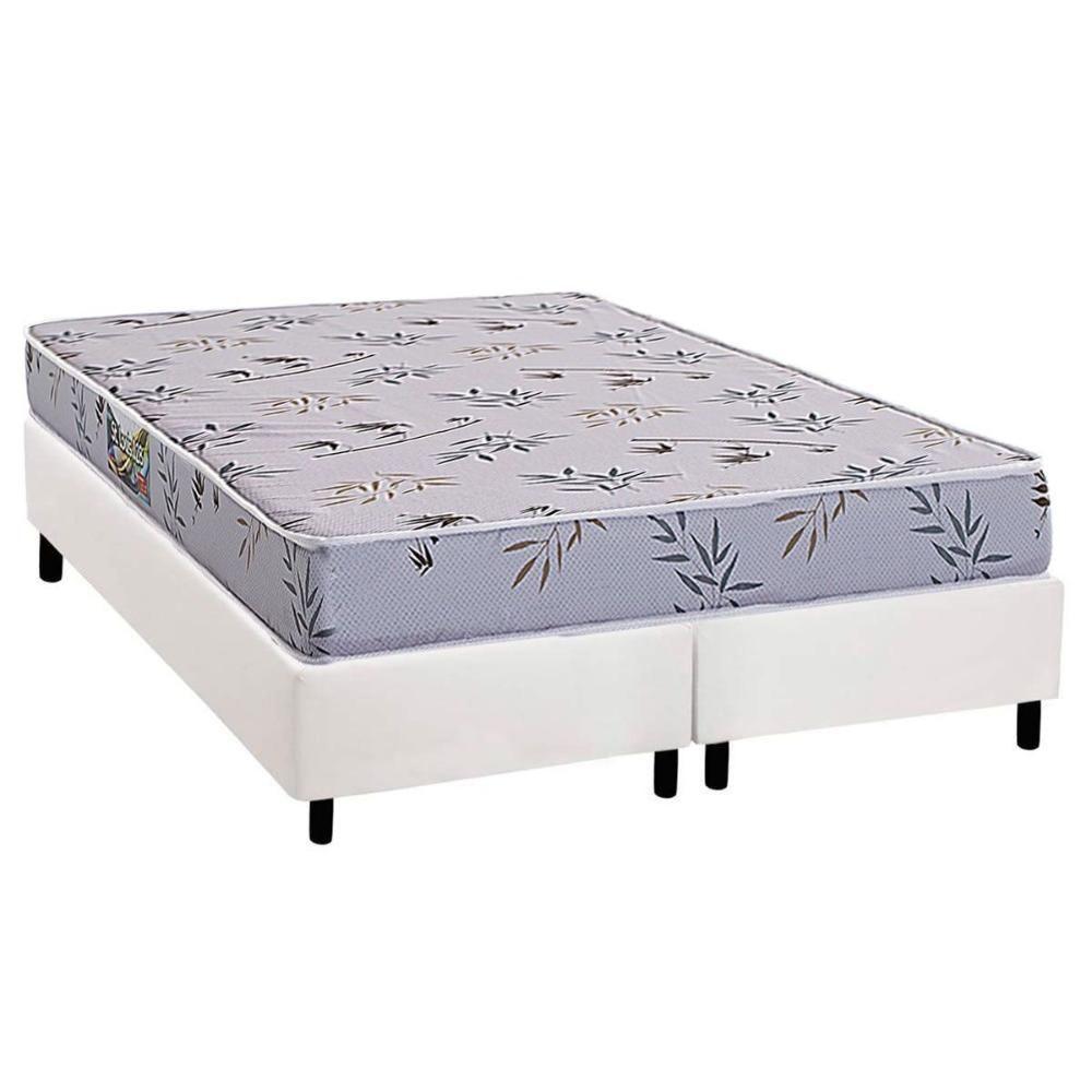 Conjunto Box Queen: Colchão Espuma Herval D28 St. Louis + Base Crc Corano White (158x198) - 1