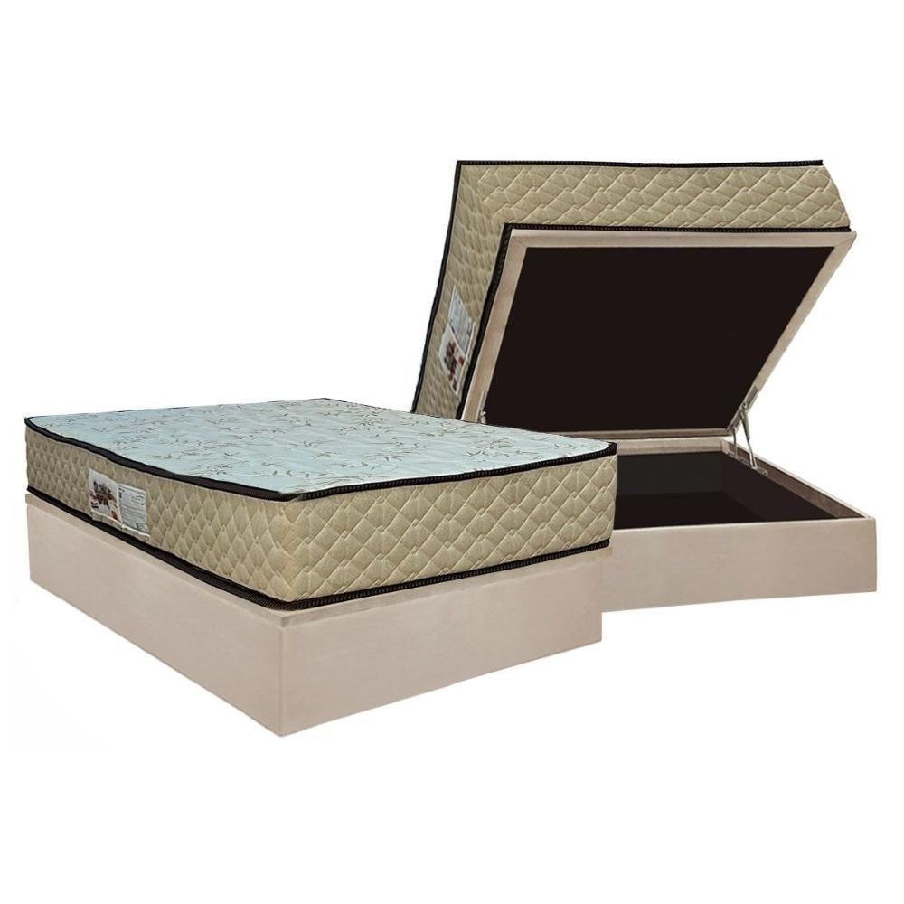 Cama Box Baú Casal: Colchão Ortopédico Paropas Ag65 Sofistic Clean + Base Crc Suede Clean (138x188) - 1