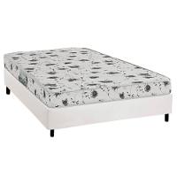 Conjunto Box Casal: Colchão Espuma Herval D23 Sonum Liso + Base Crc Corano White (138x188) - 1