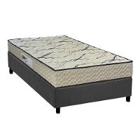 Cama Box Solteiro: Colchão Espuma D33 Paropas Ag65 Max Sono + Base Crc Suede Gray (88x188) - 1