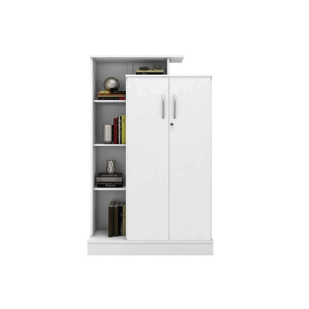 Multiuso Escritório Elite C- 2 Portas C- Chave E Pés Branco - Demóbile - 3