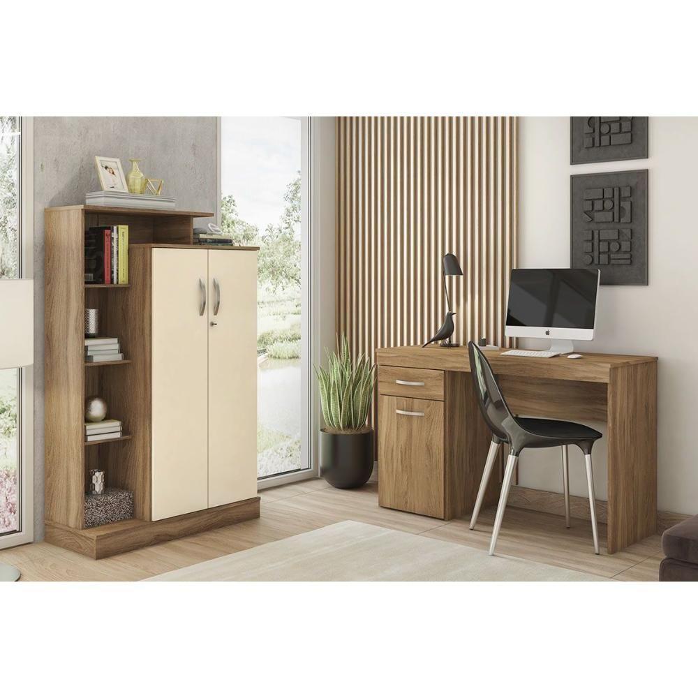 Multiuso Escritório Elite C- 2 Portas C- Chave E Pés Branco - Demóbile - 10