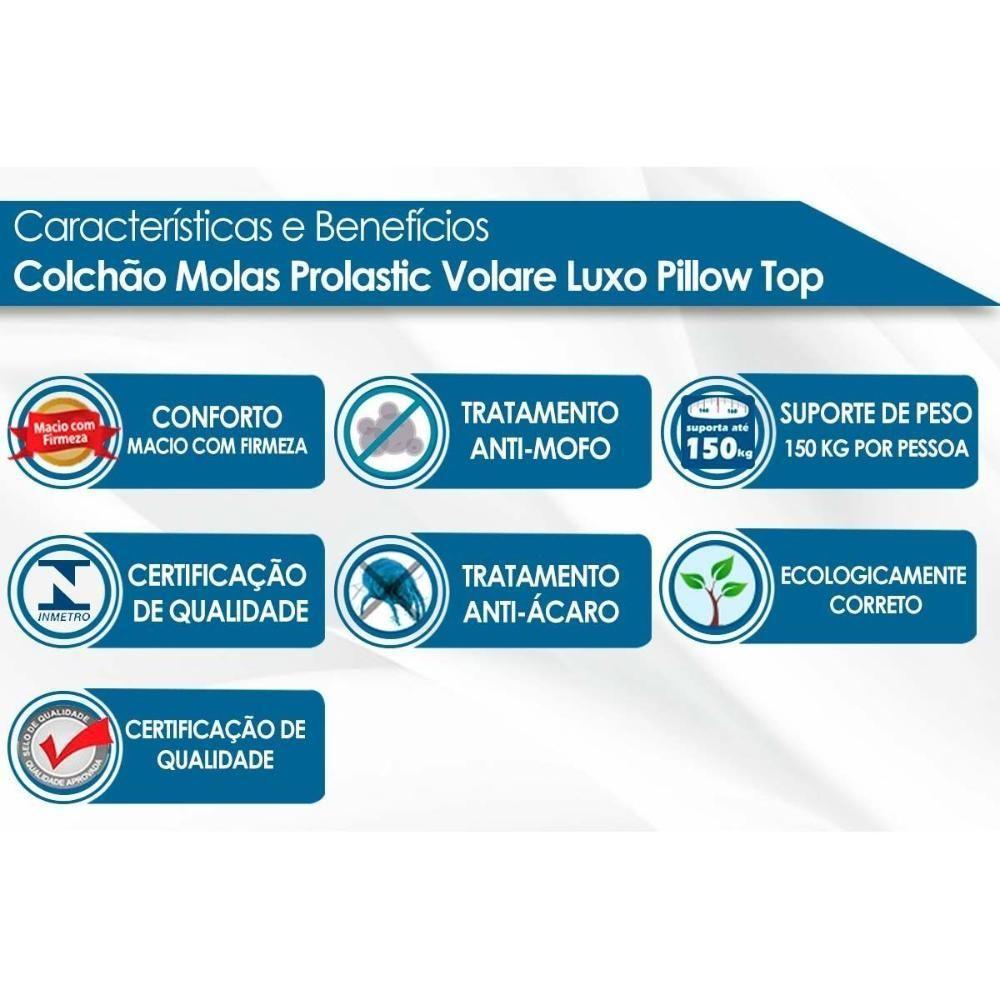 Colchão King Molas Prolastic Volare Luxo Pillow Top (193x203x33) - Probel - 2